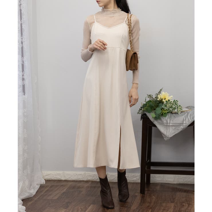 2点セット ショートジャケット+キャミワンピース セットアップ[品番