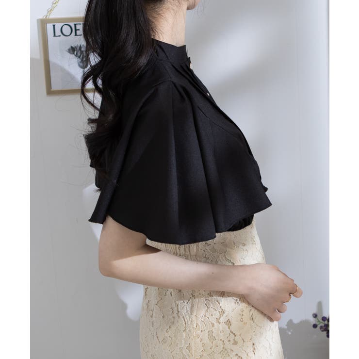 パールボタン ピンタック フレア袖 クロップド ブラウス | Pumpkin  Port | 詳細画像20 