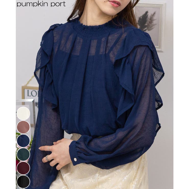 litmus Her Praha シースルーブラウス ブラック litmus Her