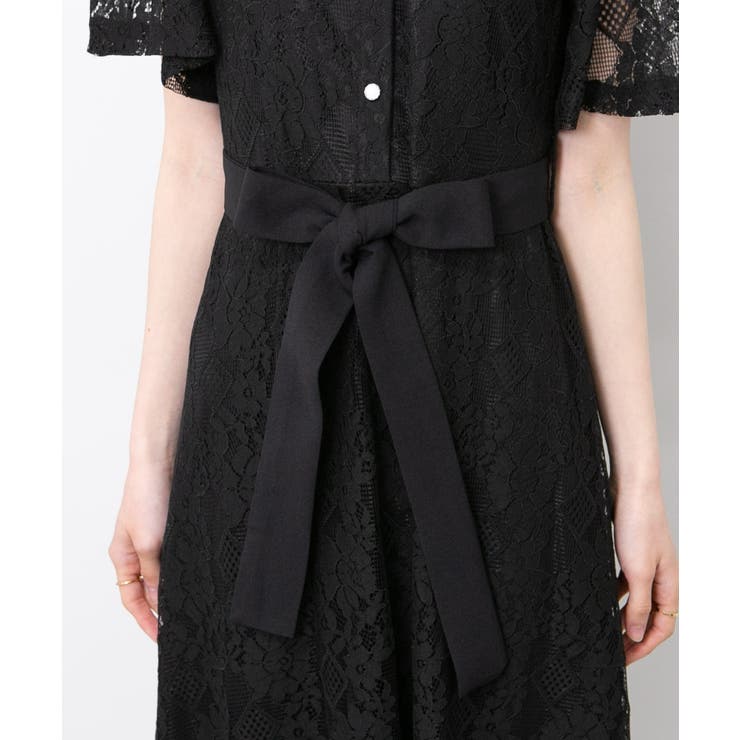 レース地 リボンベルト付 半袖 ワンピース | Pumpkin  Port | 詳細画像34 