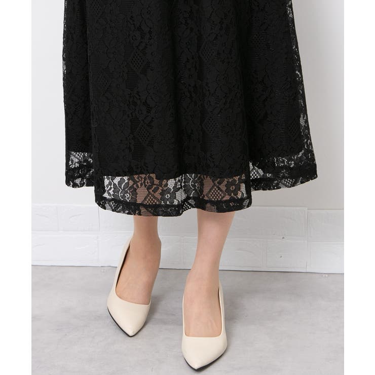 レース地 リボンベルト付 半袖 ワンピース | Pumpkin  Port | 詳細画像35 