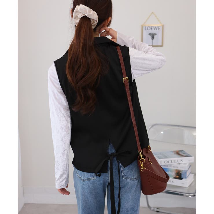 2点セット ロングベスト+バイアス柄チェック キャミワンピース | Pumpkin  Port | 詳細画像29 