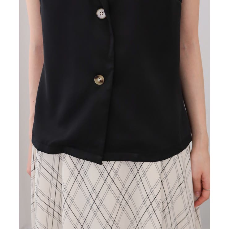 2点セット ロングベスト+バイアス柄チェック キャミワンピース | Pumpkin  Port | 詳細画像33 