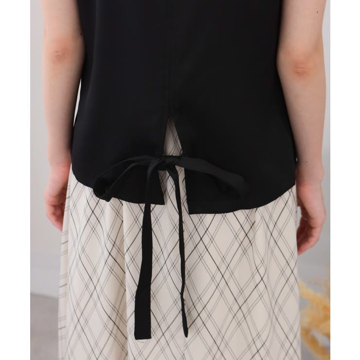 2点セット ロングベスト+バイアス柄チェック キャミワンピース | Pumpkin  Port | 詳細画像34 