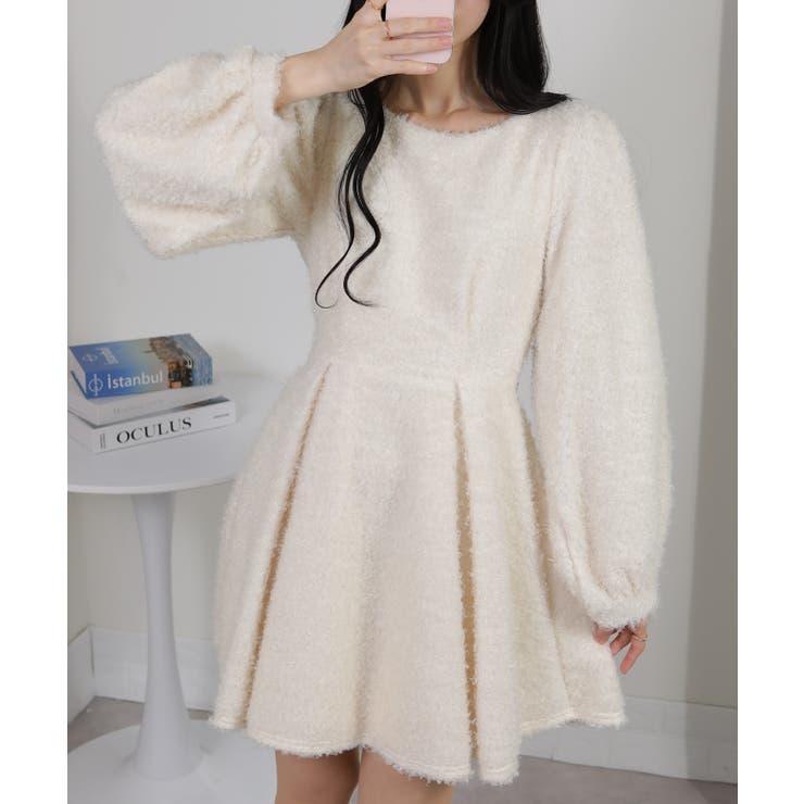 2WAY ウエストリボン プードル ミニワンピース | Pumpkin  Port | 詳細画像13 