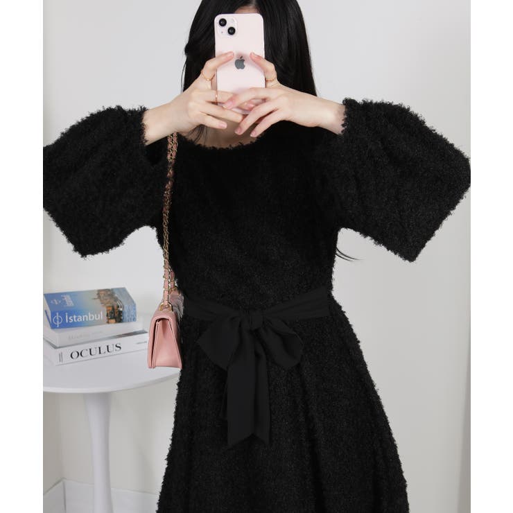 2WAY ウエストリボン プードル ミニワンピース | Pumpkin  Port | 詳細画像21 