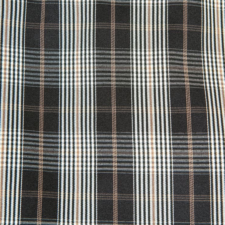 チェックプチハイネック ドッキングオフショルダー前結び長袖ブラウス | Pumpkin  Port | 詳細画像18 