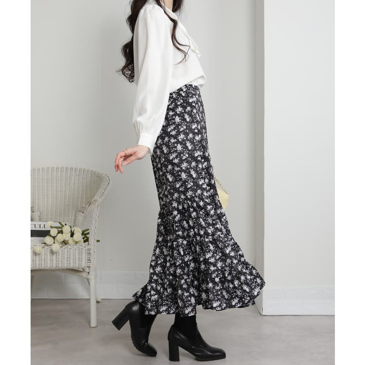 小花柄 ティアードロングスカート | Pumpkin  Port | 詳細画像14 