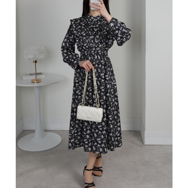 小花柄 フリルデザイン ワンピース | Pumpkin  Port | 詳細画像10 