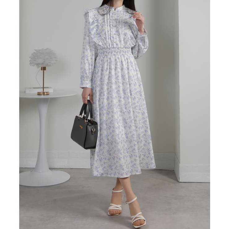 小花柄 フリルデザイン ワンピース | Pumpkin  Port | 詳細画像5 