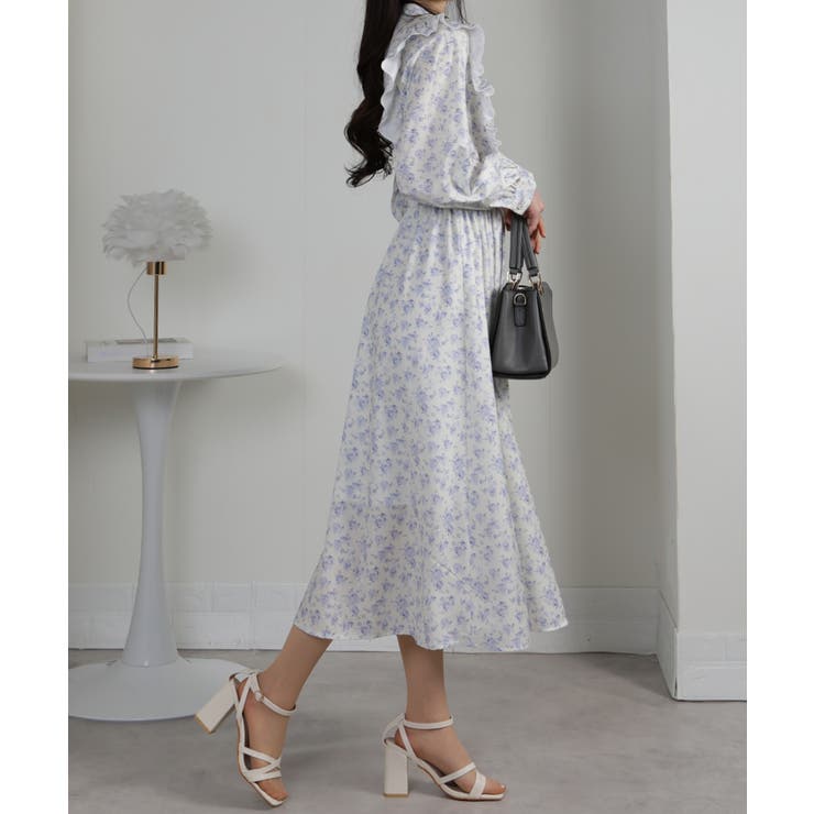 小花柄 フリルデザイン ワンピース | Pumpkin  Port | 詳細画像6 