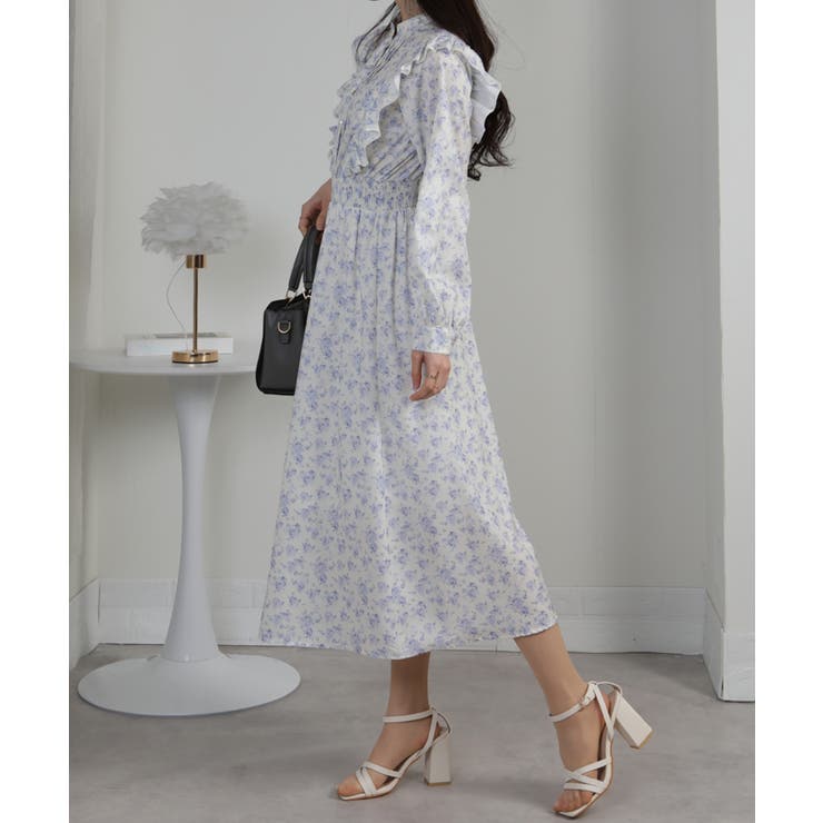 小花柄 フリルデザイン ワンピース | Pumpkin  Port | 詳細画像7 