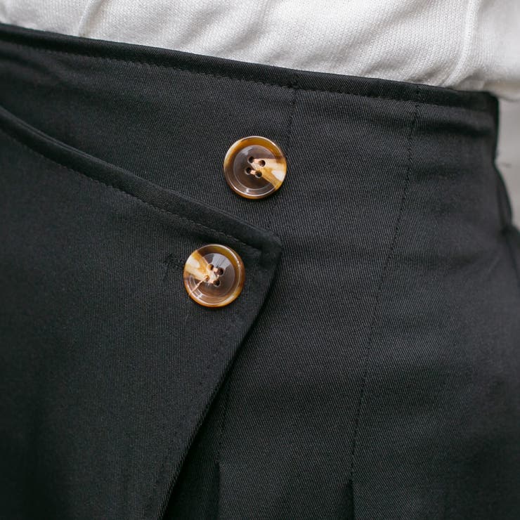 無地ツイル ラップ風ロングスカート | Pumpkin  Port | 詳細画像11 