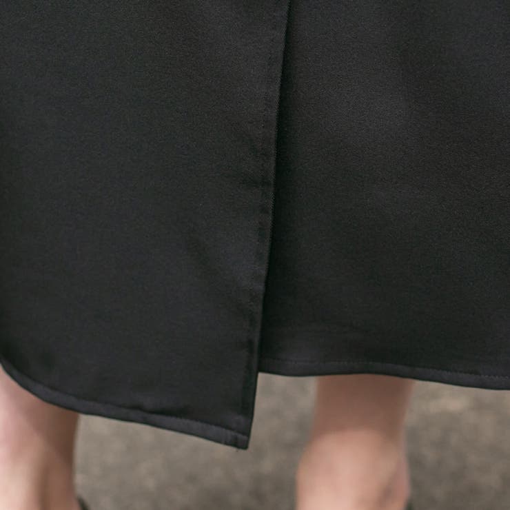 無地ツイル ラップ風ロングスカート | Pumpkin  Port | 詳細画像13 