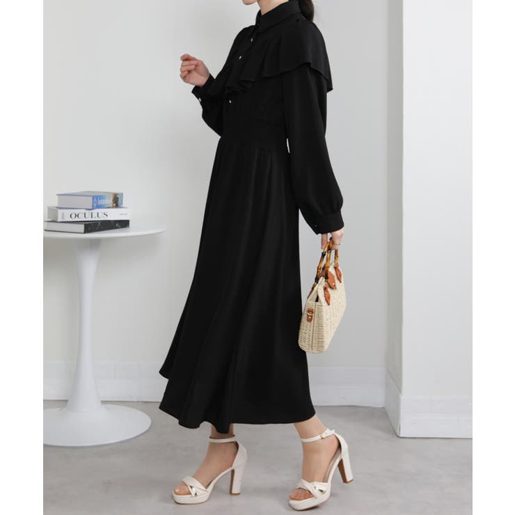 ボリュームフリル ゴールドボタン ハイウエスト ワンピース | Pumpkin  Port | 詳細画像16 