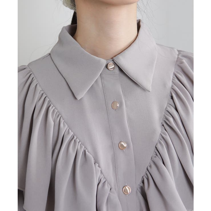 ボリュームフリル ゴールドボタン ハイウエスト ワンピース | Pumpkin  Port | 詳細画像29 