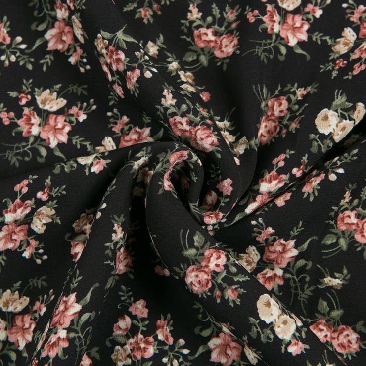 花柄 バラ ロングワンピース レトロポップ アンティーク 一点物