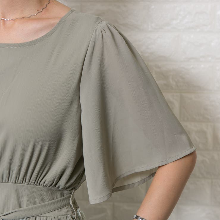 コード楊柳 共生地リボンベルト付き レース切替えプリーツ ロングワンピース 品番 Ppnw Pumpkin Port パンプキンポート のレディースファッション通販 Shoplist ショップリスト