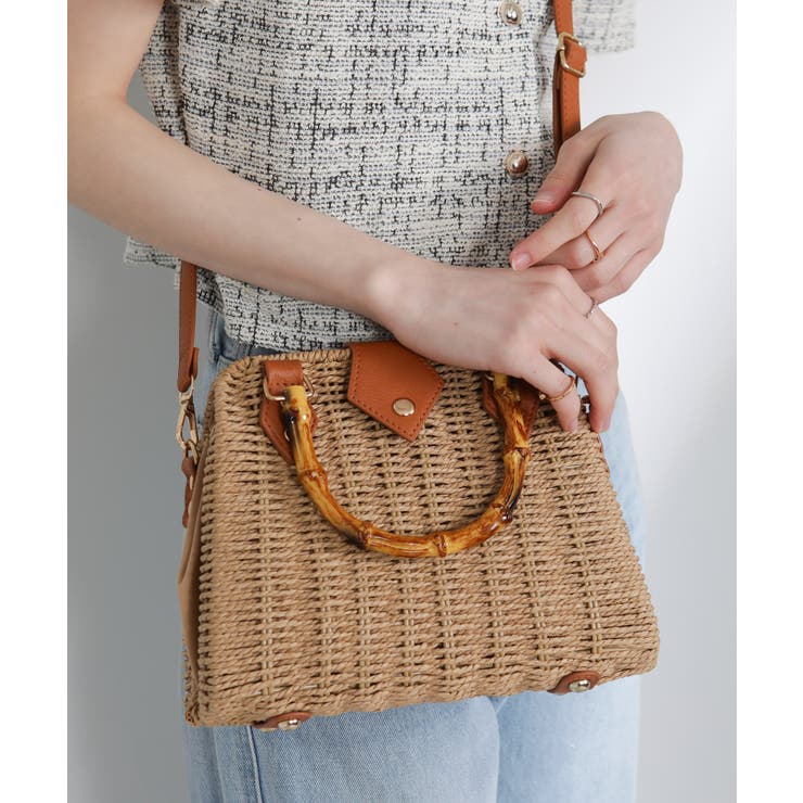 バンブーハンドル 2WAYカゴBAG | Pumpkin  Port | 詳細画像13 