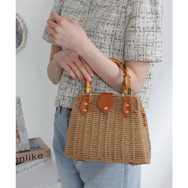 バンブーハンドル 2WAYカゴBAG | Pumpkin  Port | 詳細画像14 