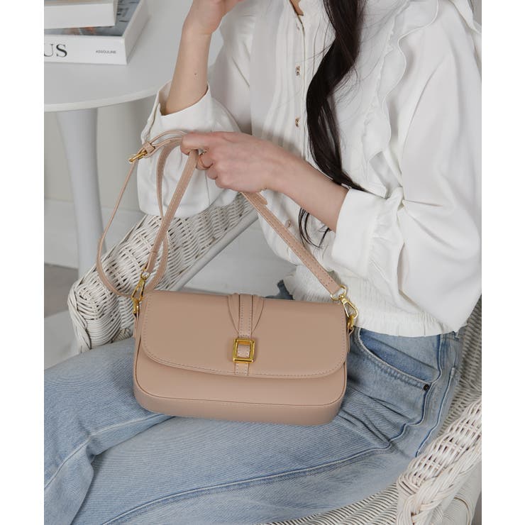 2WAY ショルダーベルト付 横長 ショルダーバッグ | Pumpkin  Port | 詳細画像4 