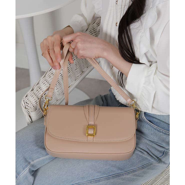 2WAY ショルダーベルト付 横長 ショルダーバッグ | Pumpkin  Port | 詳細画像5 