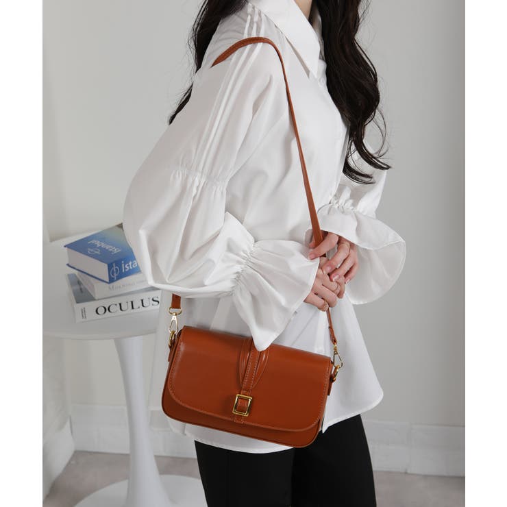 2WAY ショルダーベルト付 横長 ショルダーバッグ | Pumpkin  Port | 詳細画像7 