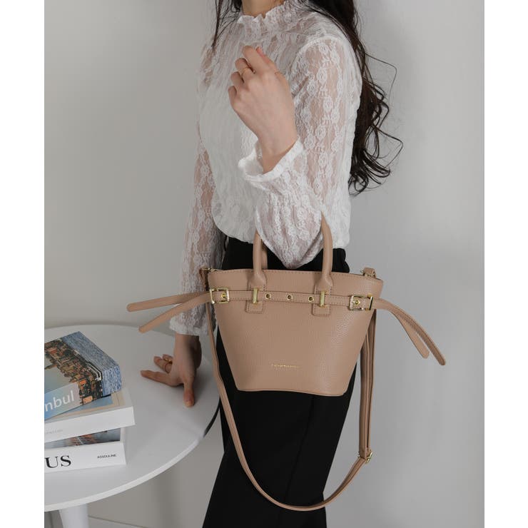 ダブルベルトデザイン 2WAY ベルト付ショルダーバッグ | Pumpkin  Port | 詳細画像10 