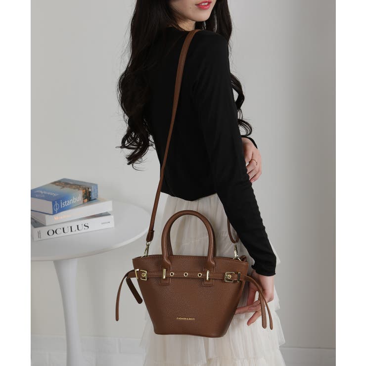 ダブルベルトデザイン 2WAY ベルト付ショルダーバッグ | Pumpkin  Port | 詳細画像15 