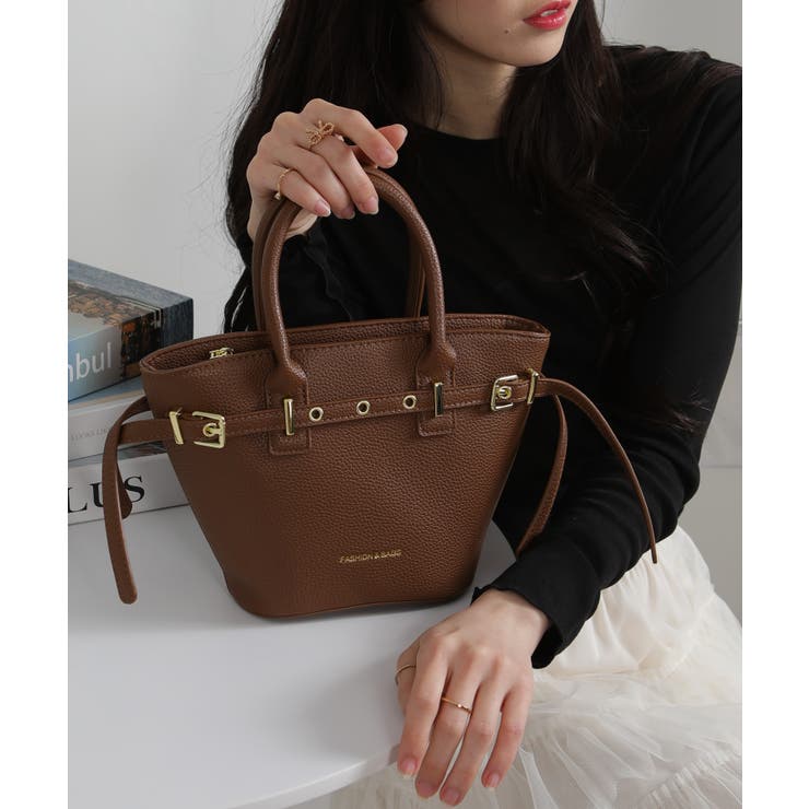 ダブルベルトデザイン 2WAY ベルト付ショルダーバッグ | Pumpkin  Port | 詳細画像18 