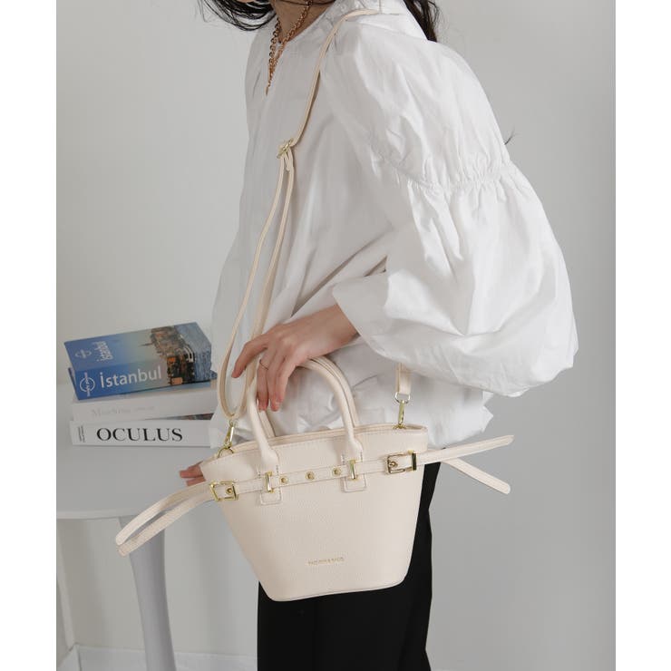 ダブルベルトデザイン 2WAY ベルト付ショルダーバッグ | Pumpkin  Port | 詳細画像23 