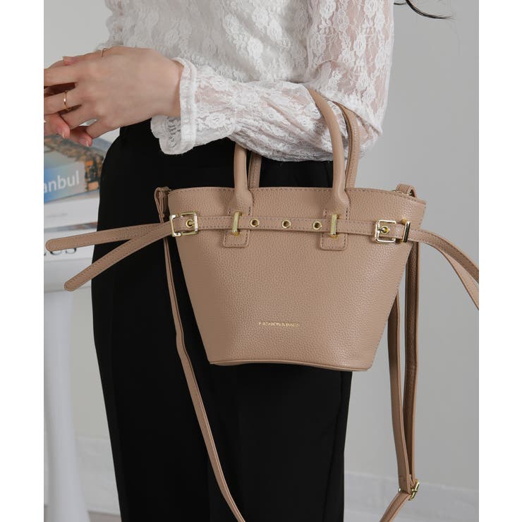 ダブルベルトデザイン 2WAY ベルト付ショルダーバッグ | Pumpkin  Port | 詳細画像9 