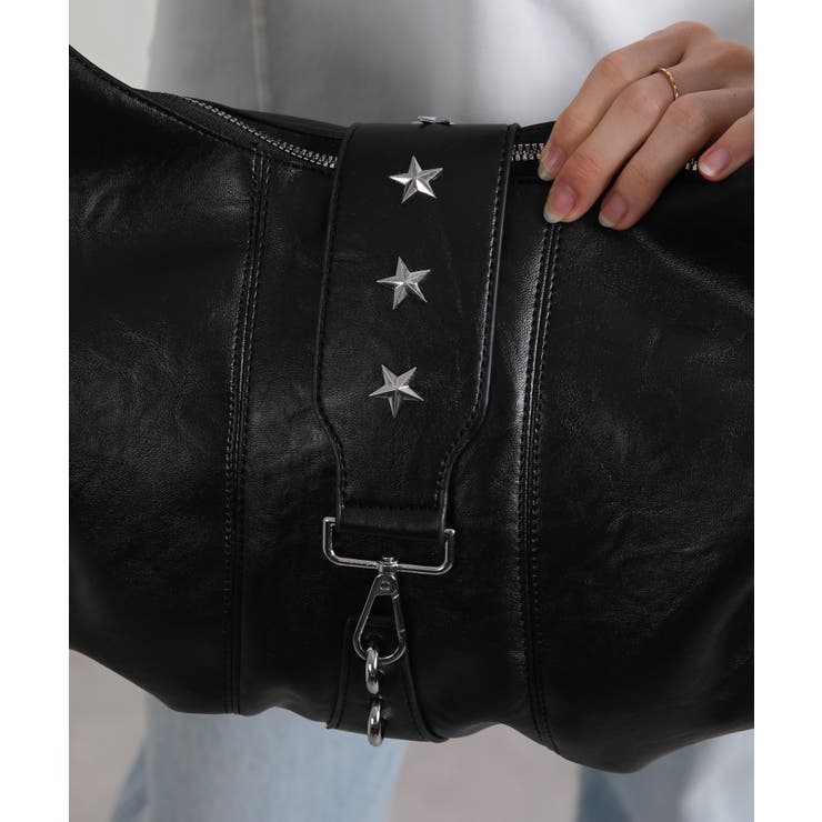 星スタッズポイント ハーフムーン ショルダーバッグ | Pumpkin  Port | 詳細画像15 