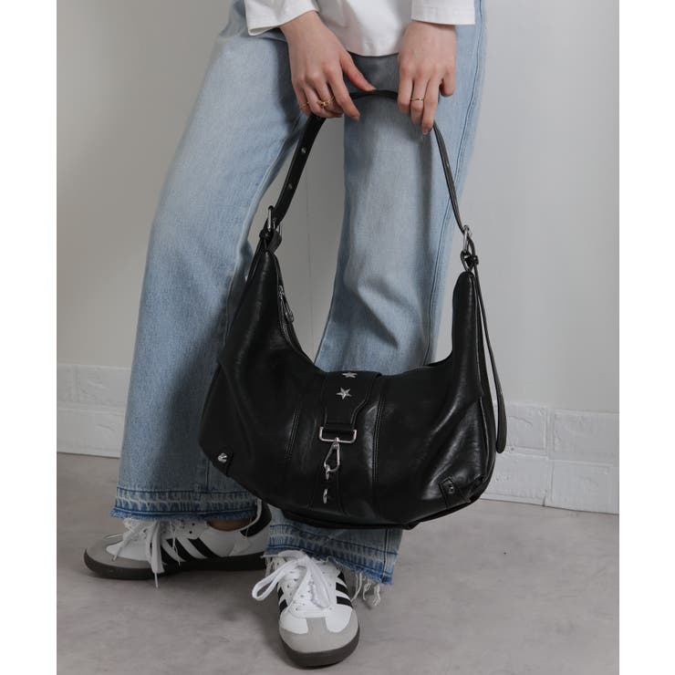 星スタッズポイント ハーフムーン ショルダーバッグ | Pumpkin  Port | 詳細画像4 