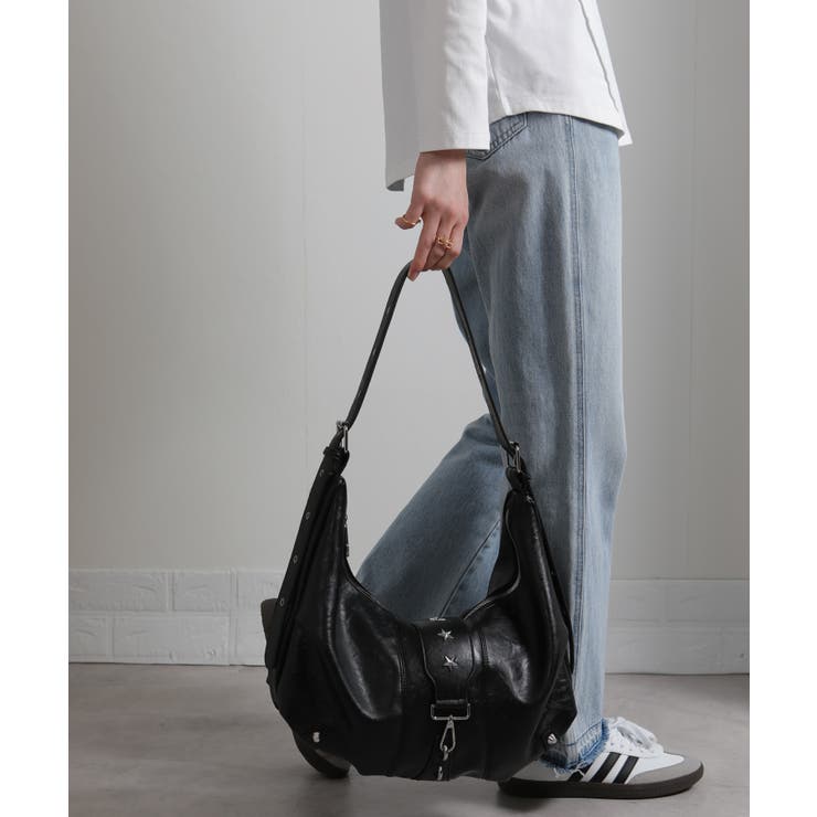 星スタッズポイント ハーフムーン ショルダーバッグ | Pumpkin  Port | 詳細画像5 