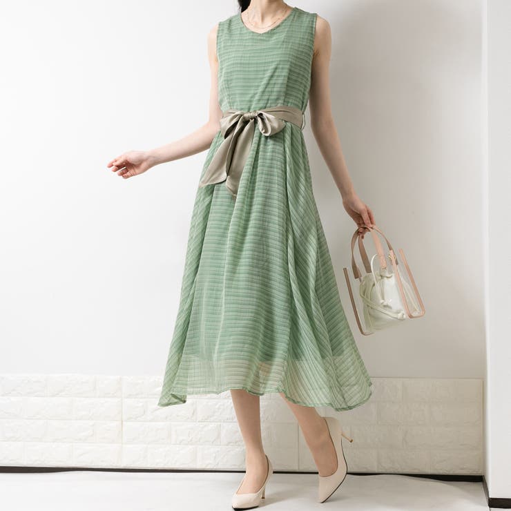 シアーチェック柄 サテンリボン ワンピース 品番 Ppnw Pumpkin Port パンプキンポート のレディースファッション通販 Shoplist ショップリスト