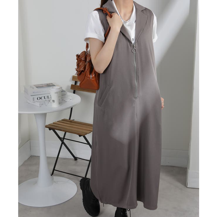 シルバージップ テーラード襟 Iライン ジャンスカ | Pumpkin  Port | 詳細画像19 