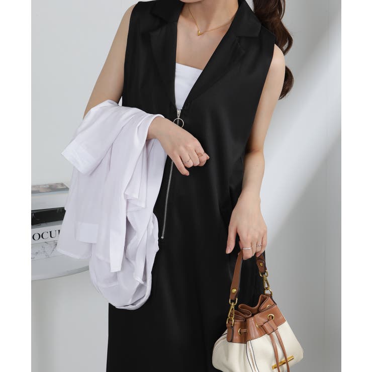 シルバージップ テーラード襟 Iライン ジャンスカ | Pumpkin  Port | 詳細画像2 