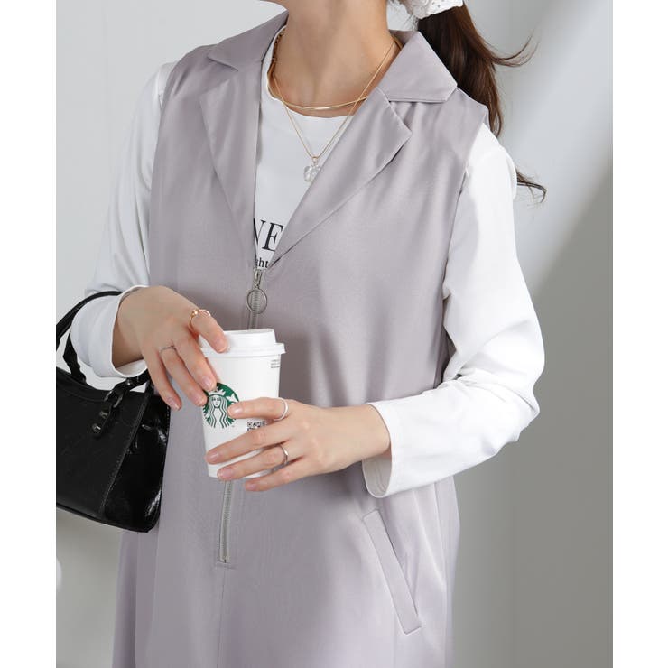 シルバージップ テーラード襟 Iライン ジャンスカ | Pumpkin  Port | 詳細画像23 