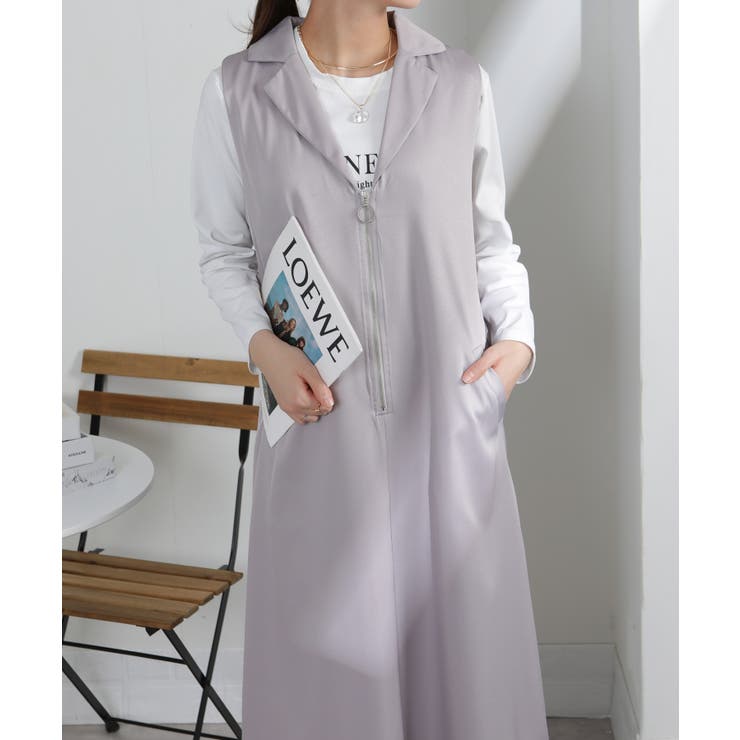 シルバージップ テーラード襟 Iライン ジャンスカ | Pumpkin  Port | 詳細画像24 