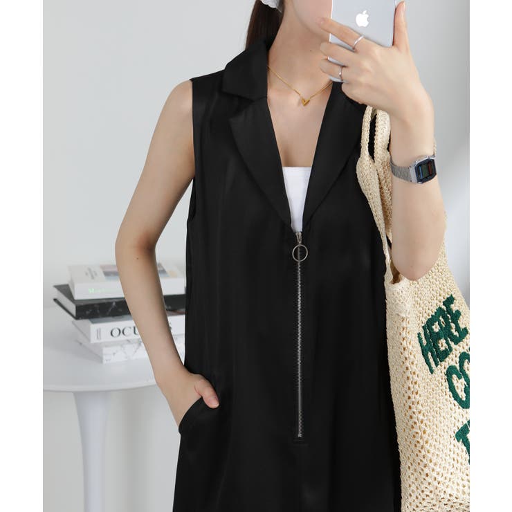 シルバージップ テーラード襟 Iライン ジャンスカ | Pumpkin  Port | 詳細画像5 