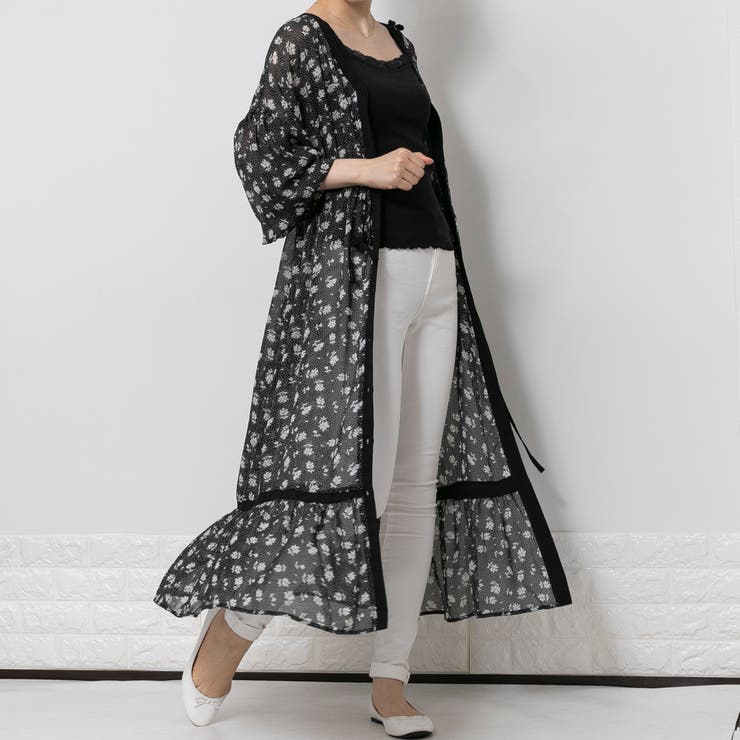 全品送料0円 花柄 ベロアワンピース ガウン バーニーズ ガウンコート Rahut De