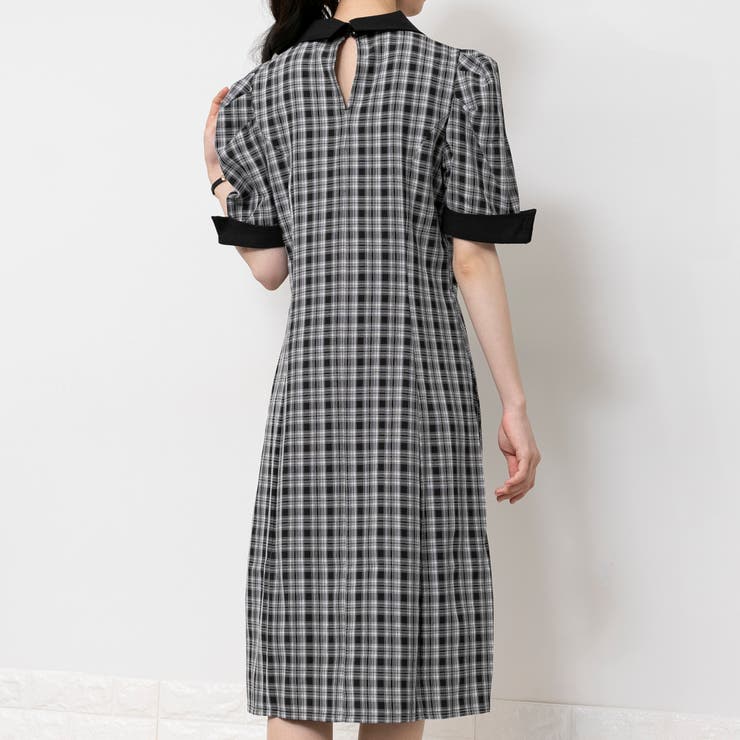 新品 GODPIVA バイカラーチェックワンピース バイカラーチェックワンピース - GODPIVA（ゴッドピバ）： 犬の