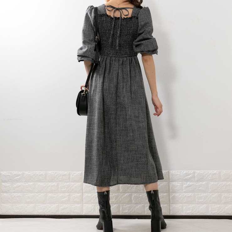 ライトツィード キャンディスリーブ ワンピース 品番 Ppnw Pumpkin Port パンプキンポート のレディースファッション通販 Shoplist ショップリスト