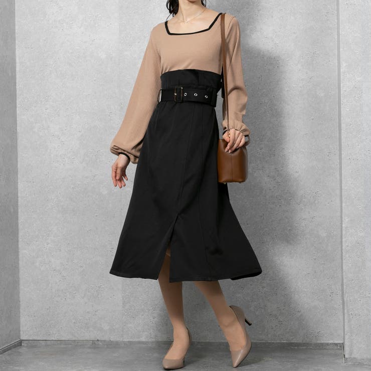 drawer ドッキングワンピース BLAMINK dress】ドッキングワンピース M32556 | nanastyle