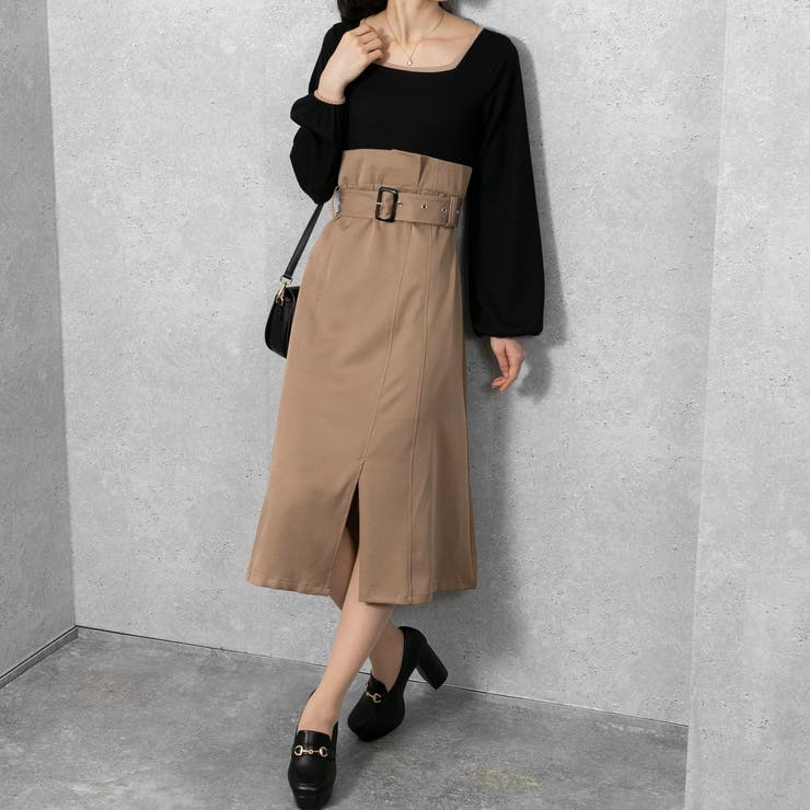 日本正規販売品 nframe バイカラードッキングワンピース