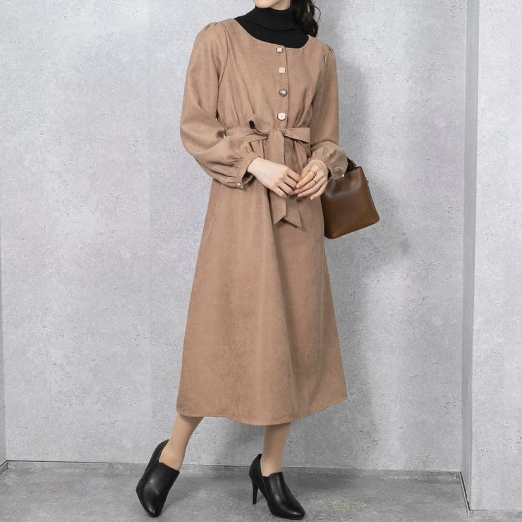 アソートレトロボタン ウエストリボン ワンピース | Pumpkin  Port | 詳細画像10