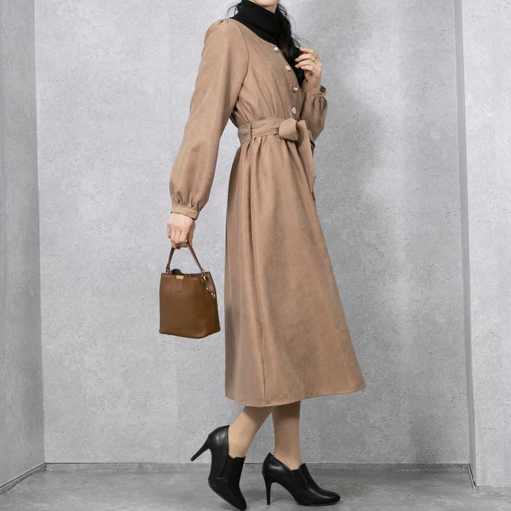 アソートレトロボタン ウエストリボン ワンピース | Pumpkin  Port | 詳細画像12