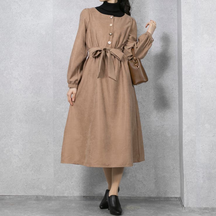 アソートレトロボタン ウエストリボン ワンピース | Pumpkin  Port | 詳細画像2