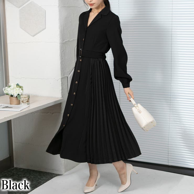 再登場！】サイドプリーツ切替ワンピース[品番：PPNW0003054]｜Pumpkin